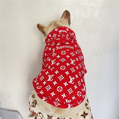 louis vuitton supreme dog sweater|louis vuitton dog accessories.